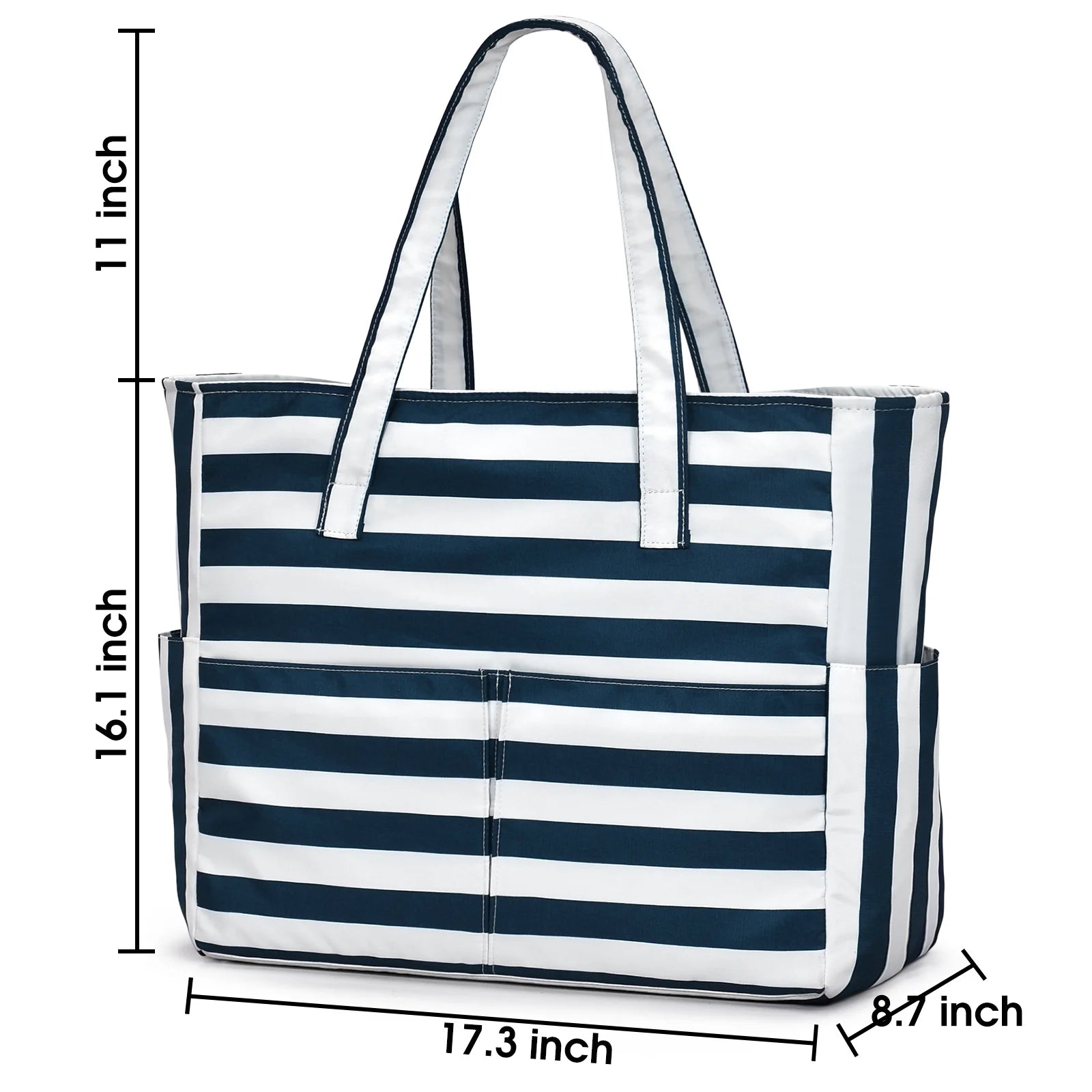 Stylish Waterproof Beach Tote Bag for Women - Large Capacity with Wet Pocket, Perfect for Sand-Free Fun!