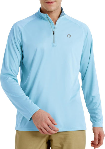 NAVISKIN Men's UPF 50+ Long Sleeve Rash Guard - Lightweight, Quick Dry Swim Shirt for Ultimate Sun Protection