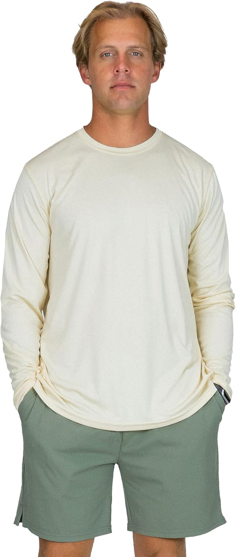 Men's Long Sleeve Outdoor T-Shirt - UPF 50+ UV Protection for Fishing, Running, Hiking & Swimming
