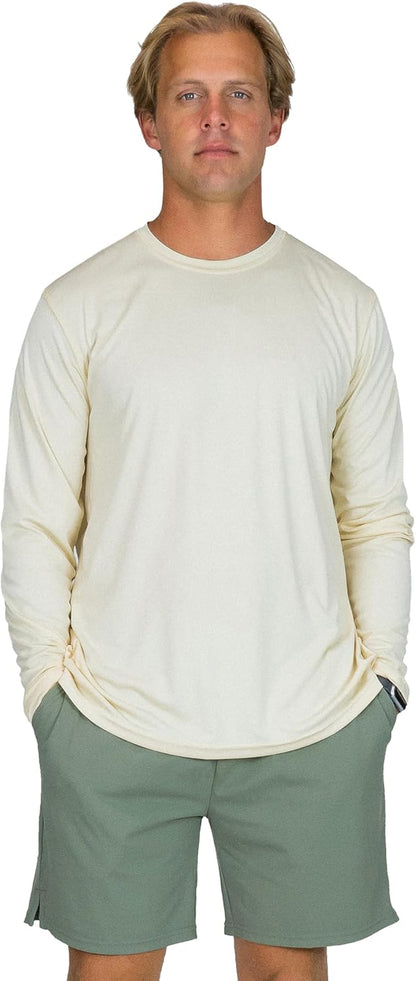 Men's Long Sleeve Outdoor T-Shirt - UPF 50+ UV Protection for Fishing, Running, Hiking & Swimming