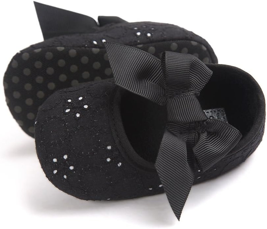 Adorable Baby Girls' Princess Bowknot Soft Sole Crib Sneakers