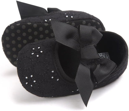 Adorable Baby Girls' Princess Bowknot Soft Sole Crib Sneakers