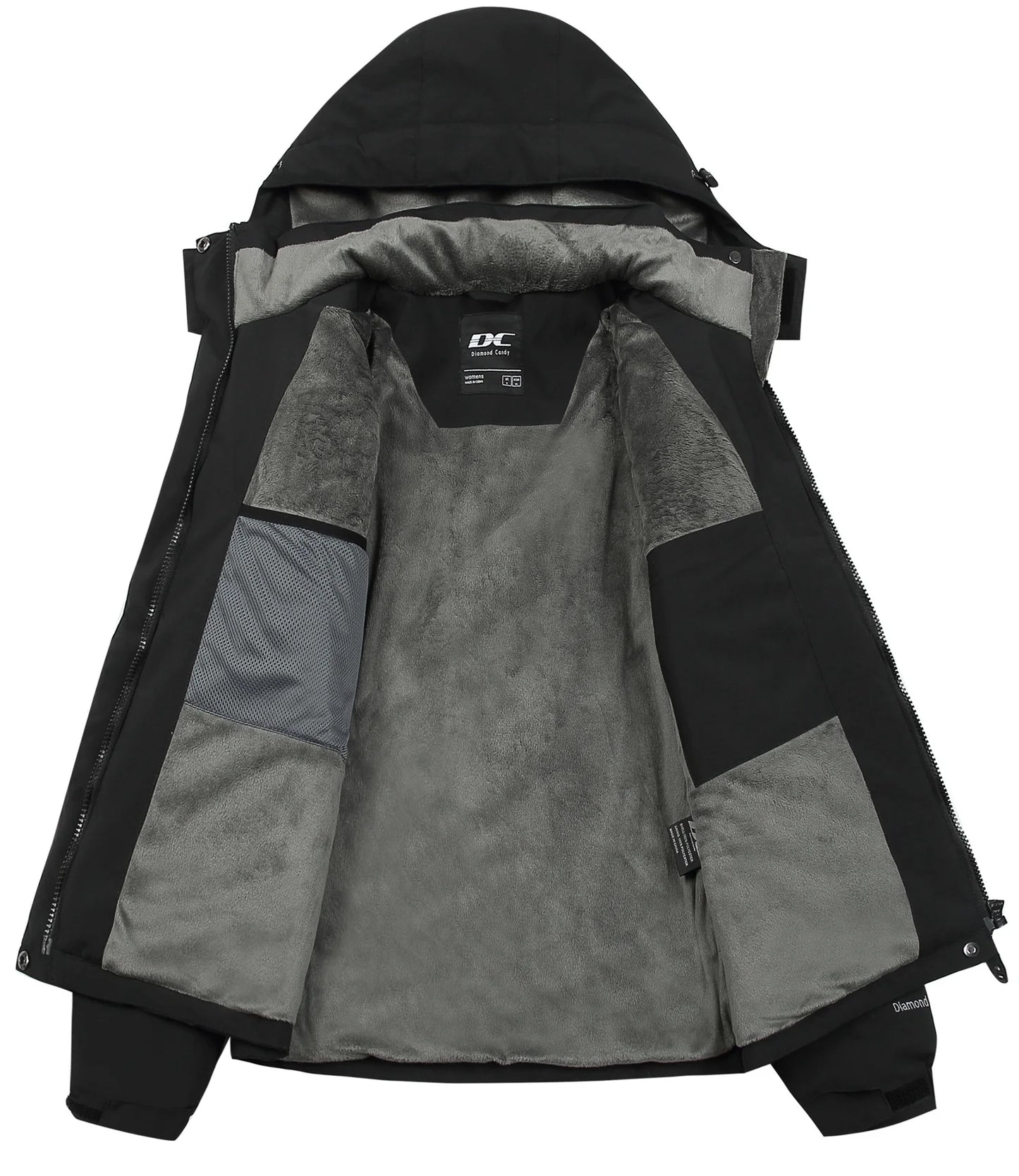 Women's Hooded Winter Ski Jacket - Windproof, Waterproof, and Insulated for Snow and Rain