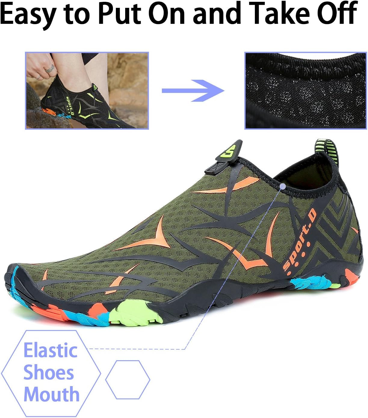 Quick-Dry Water Shoes for Men and Women - Perfect for Beach, Swimming, Diving, Kayaking, and Surfing Activities